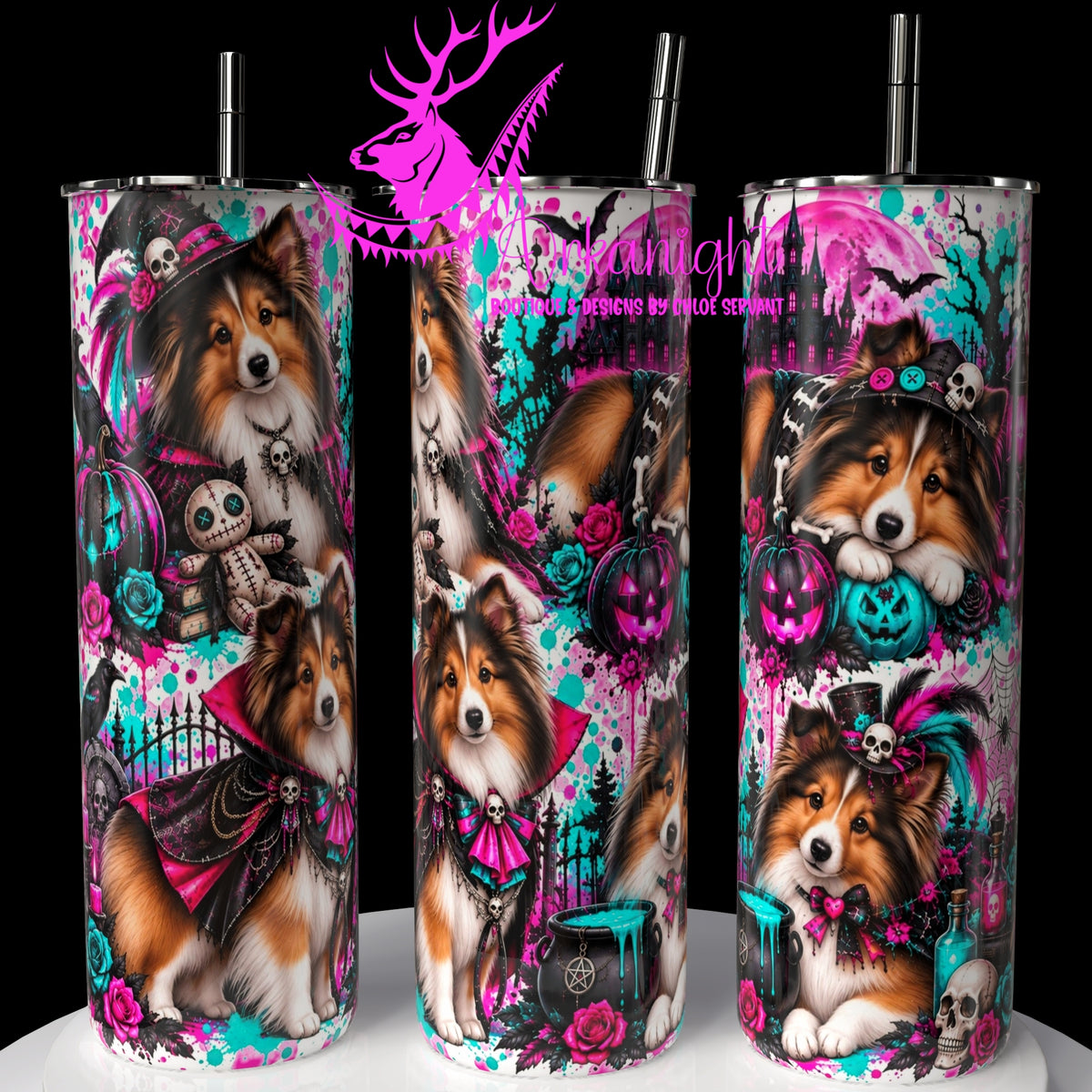 Gourde sur commande ♡ Collection   Halloween 2026 ♡ Chiens ♡ Shetland