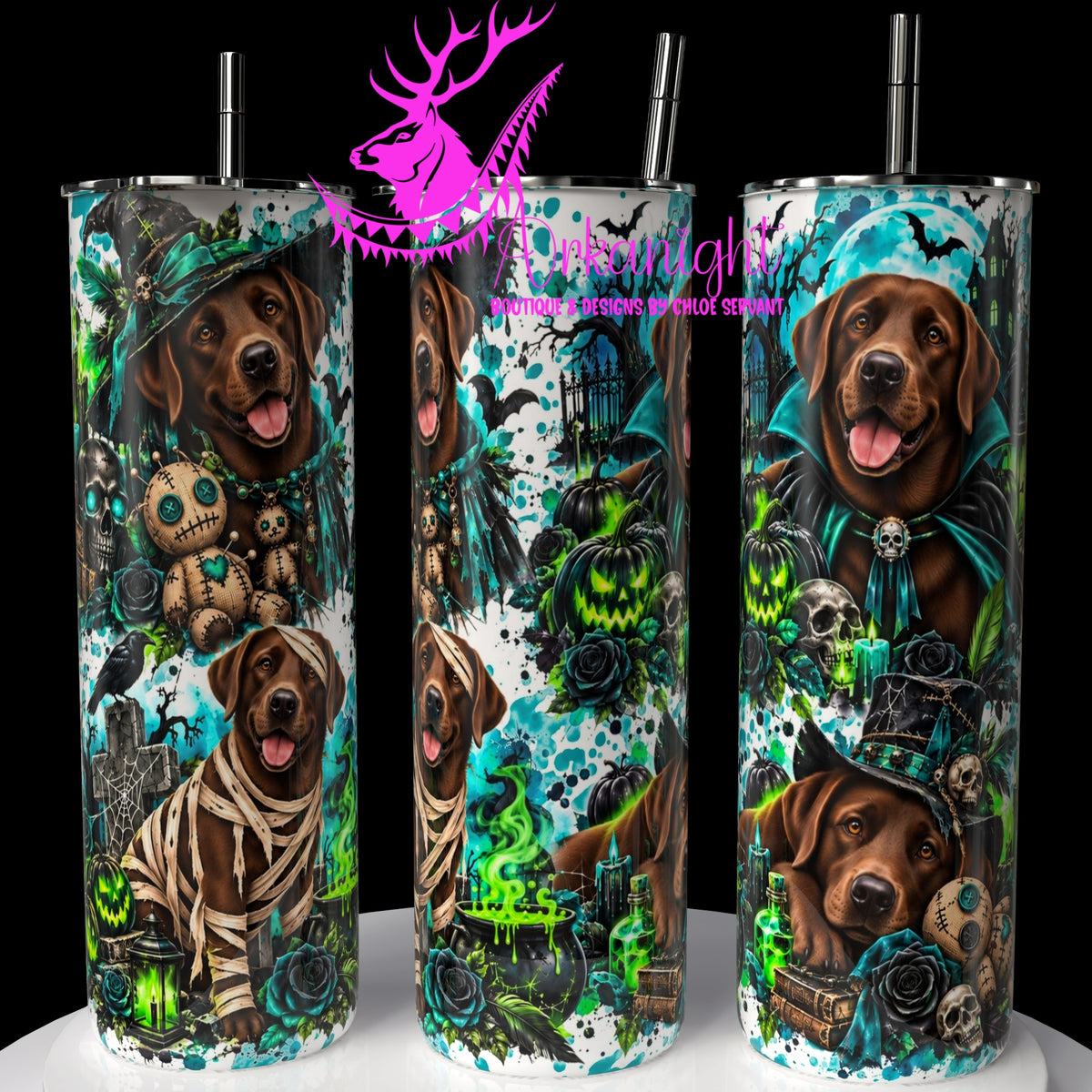 Gourde sur commande ♡ Collection   Halloween 2026 ♡ Chiens ♡ Labrador brun