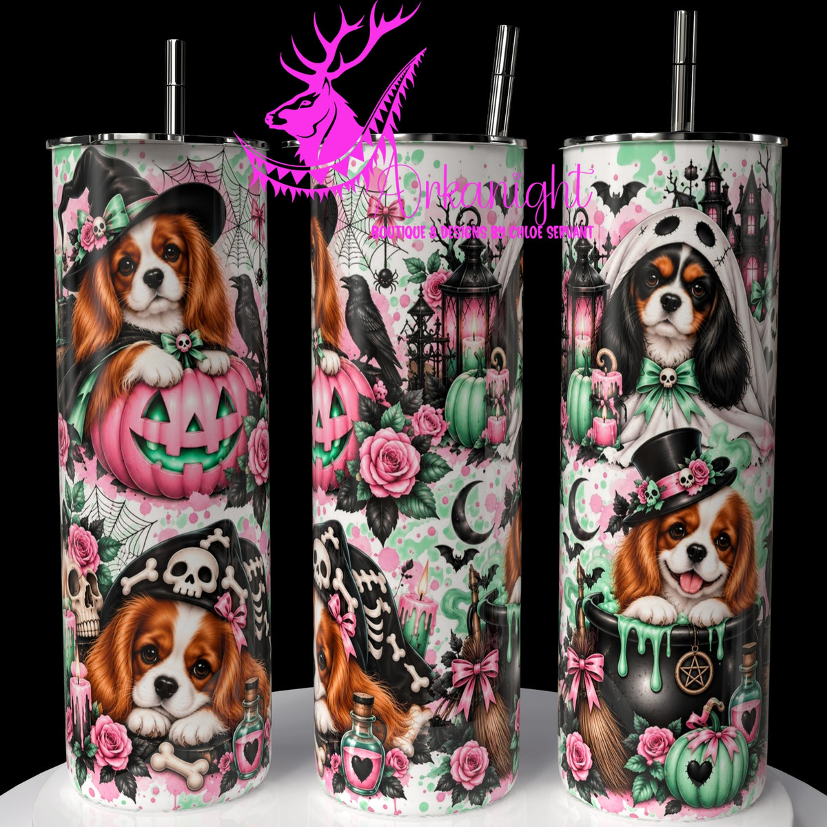 Gourde sur commande ♡ Collection   Halloween 2026 ♡ Chiens ♡ Cavaliers King Charles