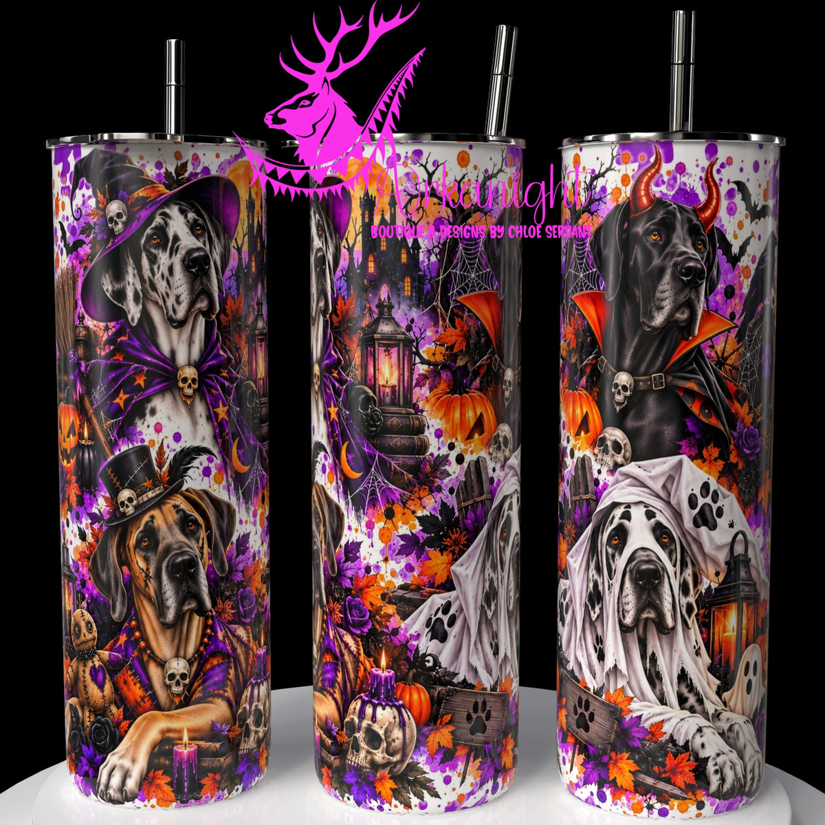 Gourde sur commande ♡ Collection   Halloween 2026 ♡ Chiens ♡ Grand Danois