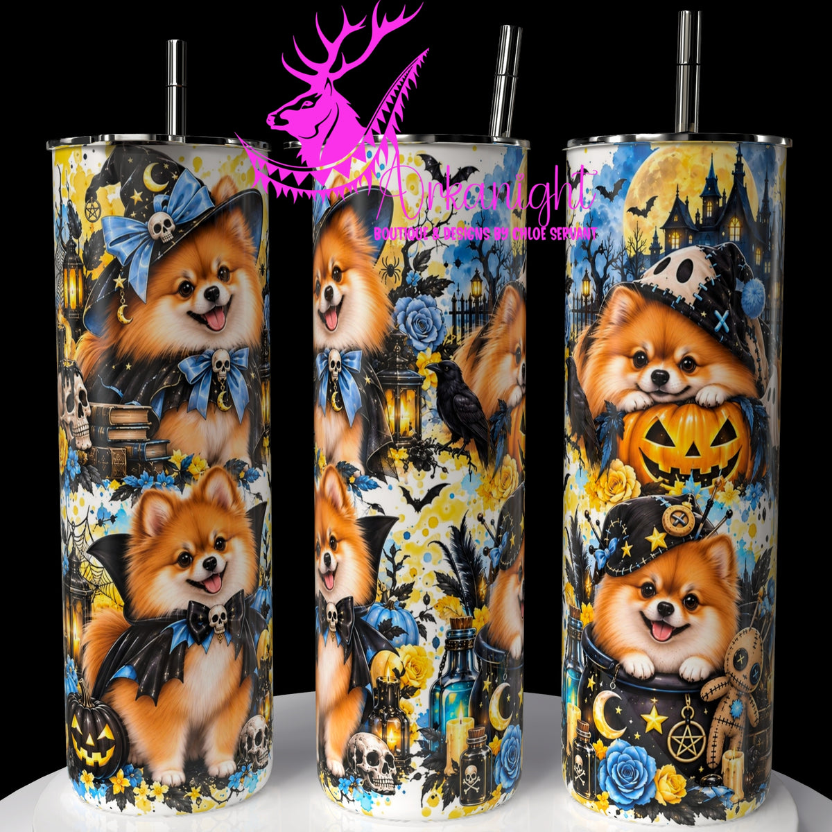 Gourde sur commande ♡ Collection   Halloween 2026 ♡ Chiens ♡ Poméraniens