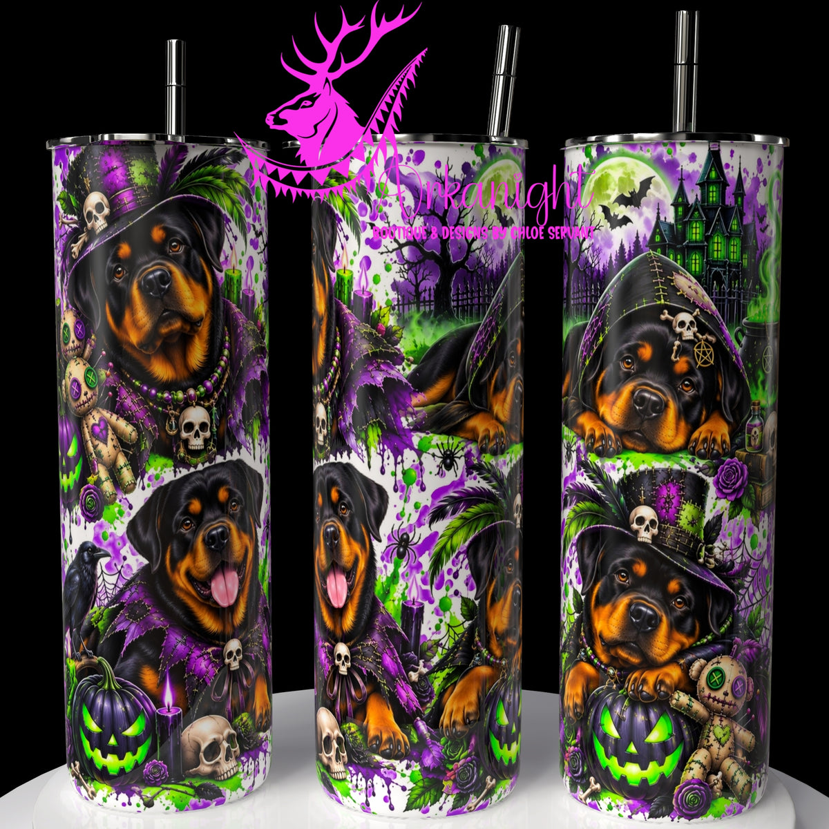 Gourde sur commande ♡ Collection   Halloween 2026 ♡ Chiens ♡ Rottweilers