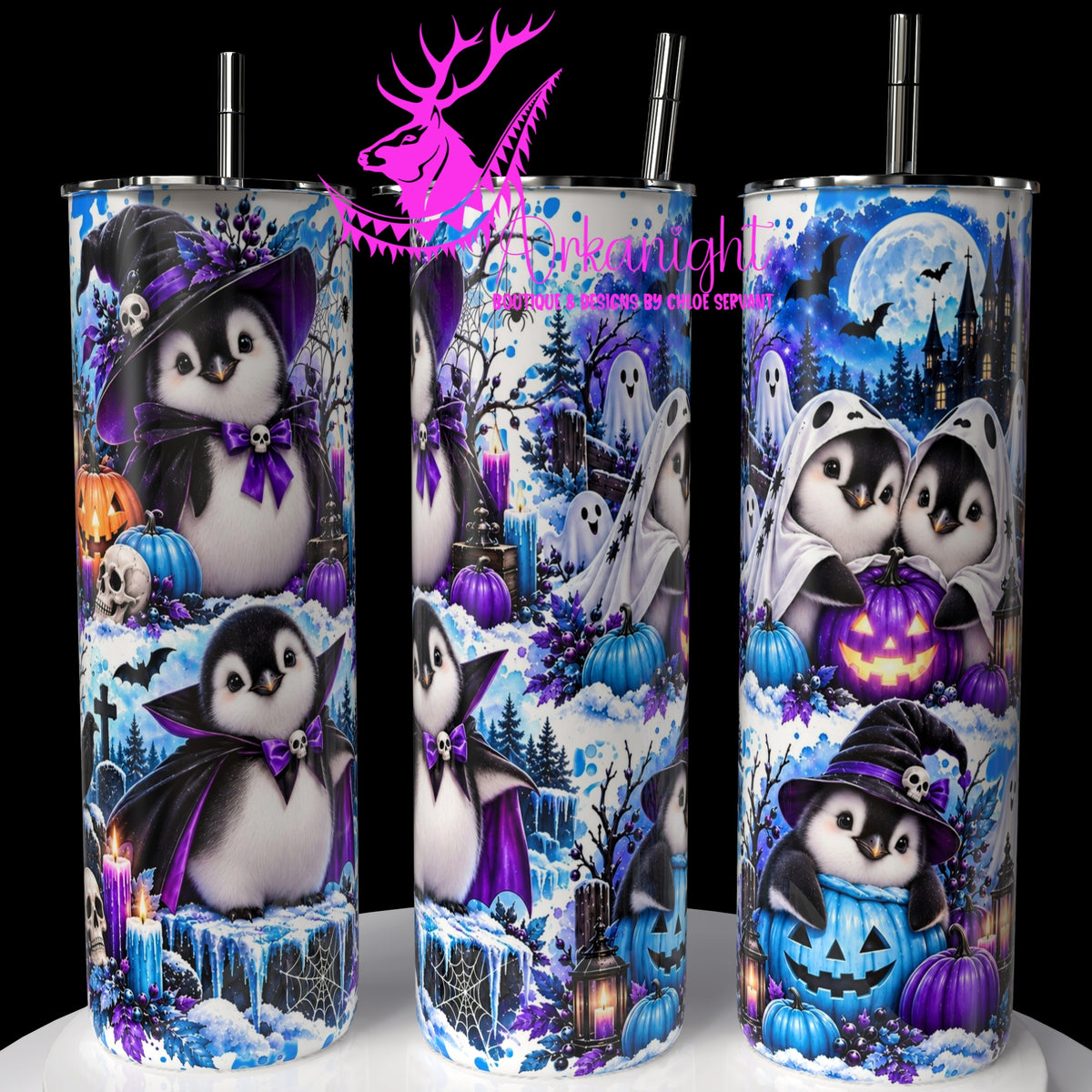 Gourde sur commande ♡ Collection   Halloween 2026 ♡ Animaux ♡ Pingouin