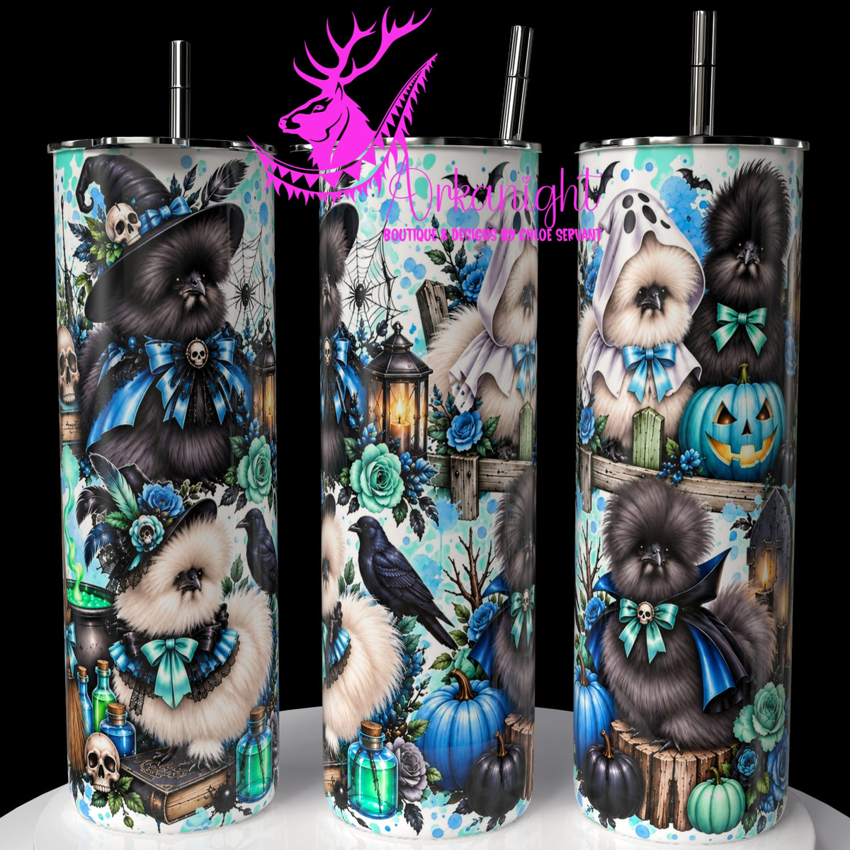 Gourde sur commande ♡ Collection   Halloween 2026 ♡ Animaux ♡ Poule Soyeuse