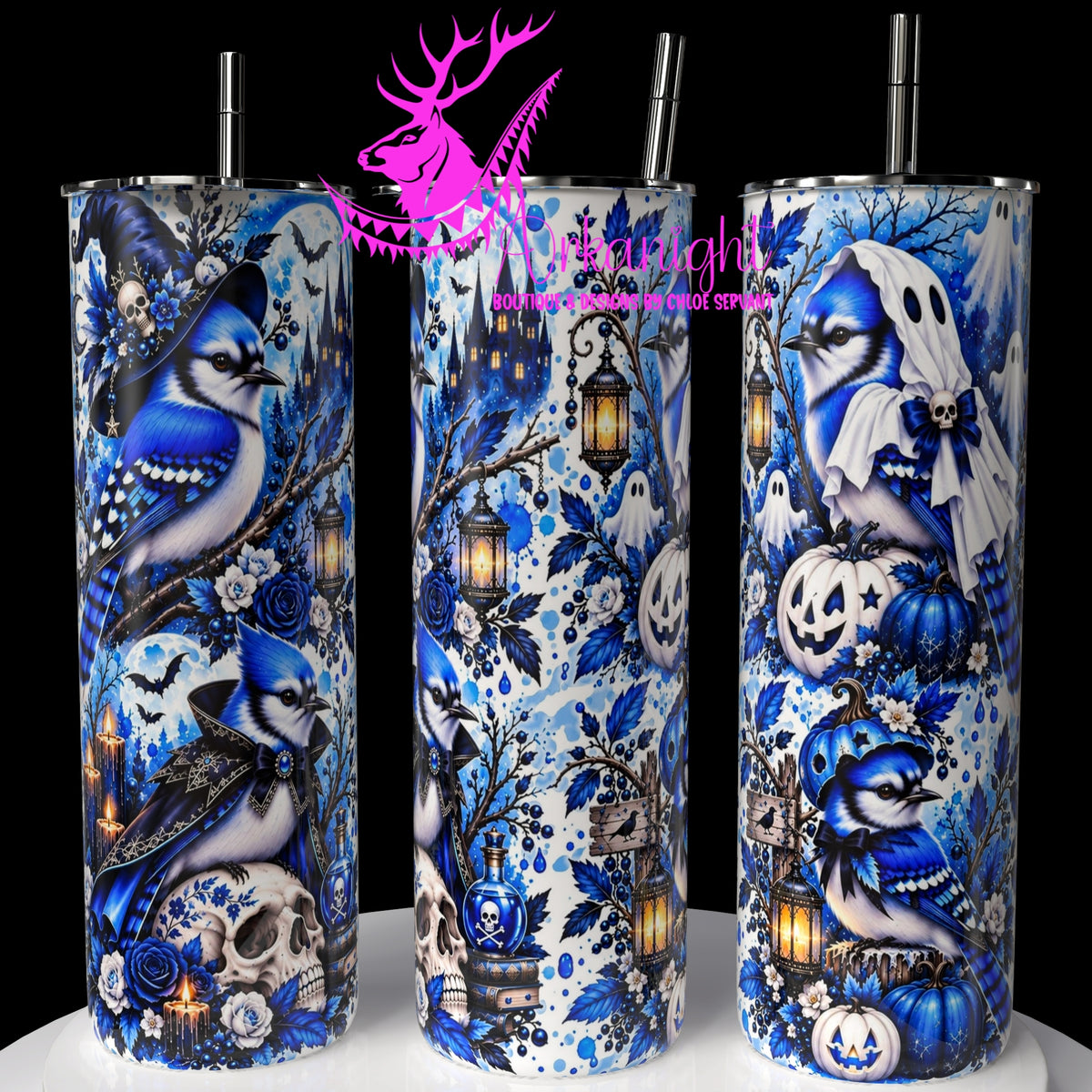 Gourde sur commande ♡ Collection   Halloween 2026 ♡ Animaux ♡ Geai Bleu