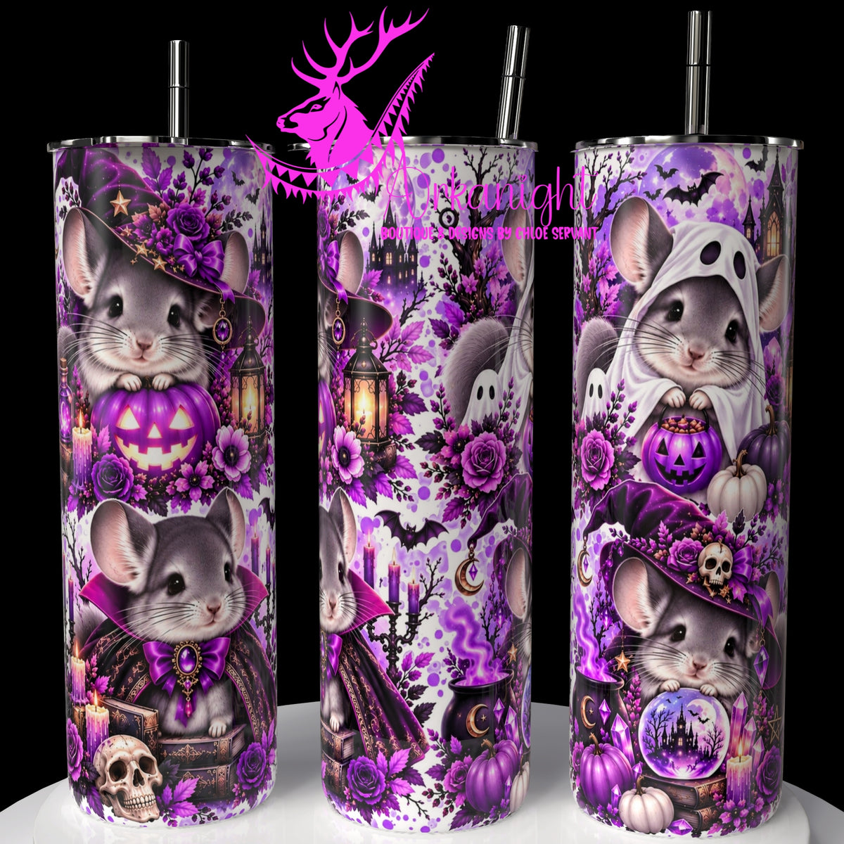 Gourde sur commande ♡ Collection   Halloween 2026 ♡ Animaux ♡ Chinchillas