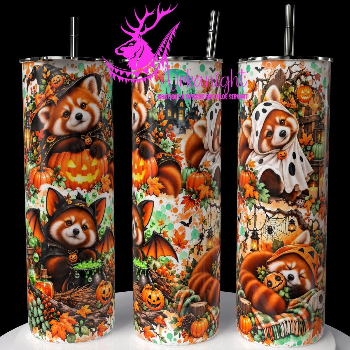 Gourde sur commande ♡ Collection   Halloween 2026 ♡ Animaux ♡ Panda Roux