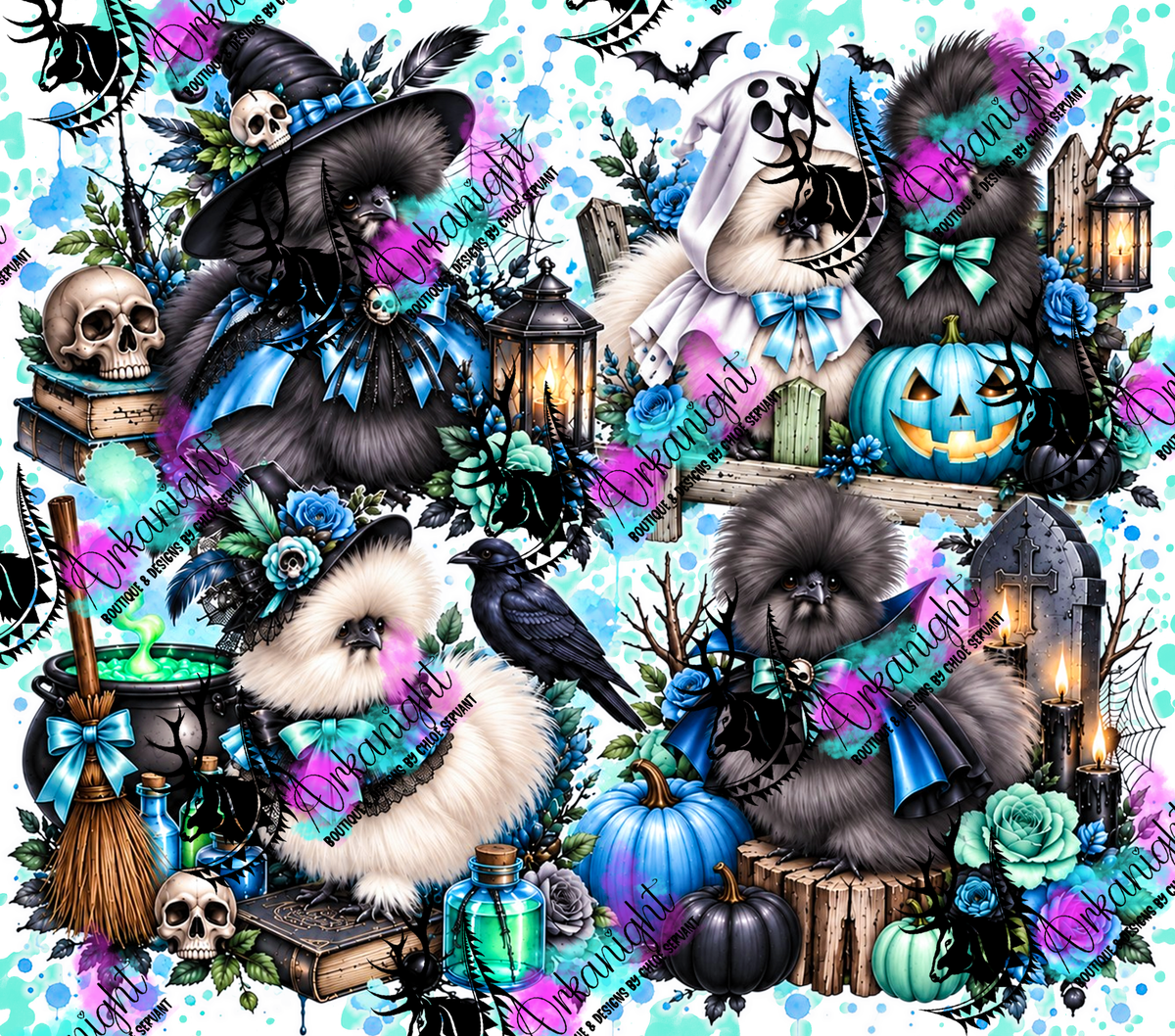 Numérique ♡Collection Halloween 2026 ♡ Animaux ♡ Poule Soyeuse