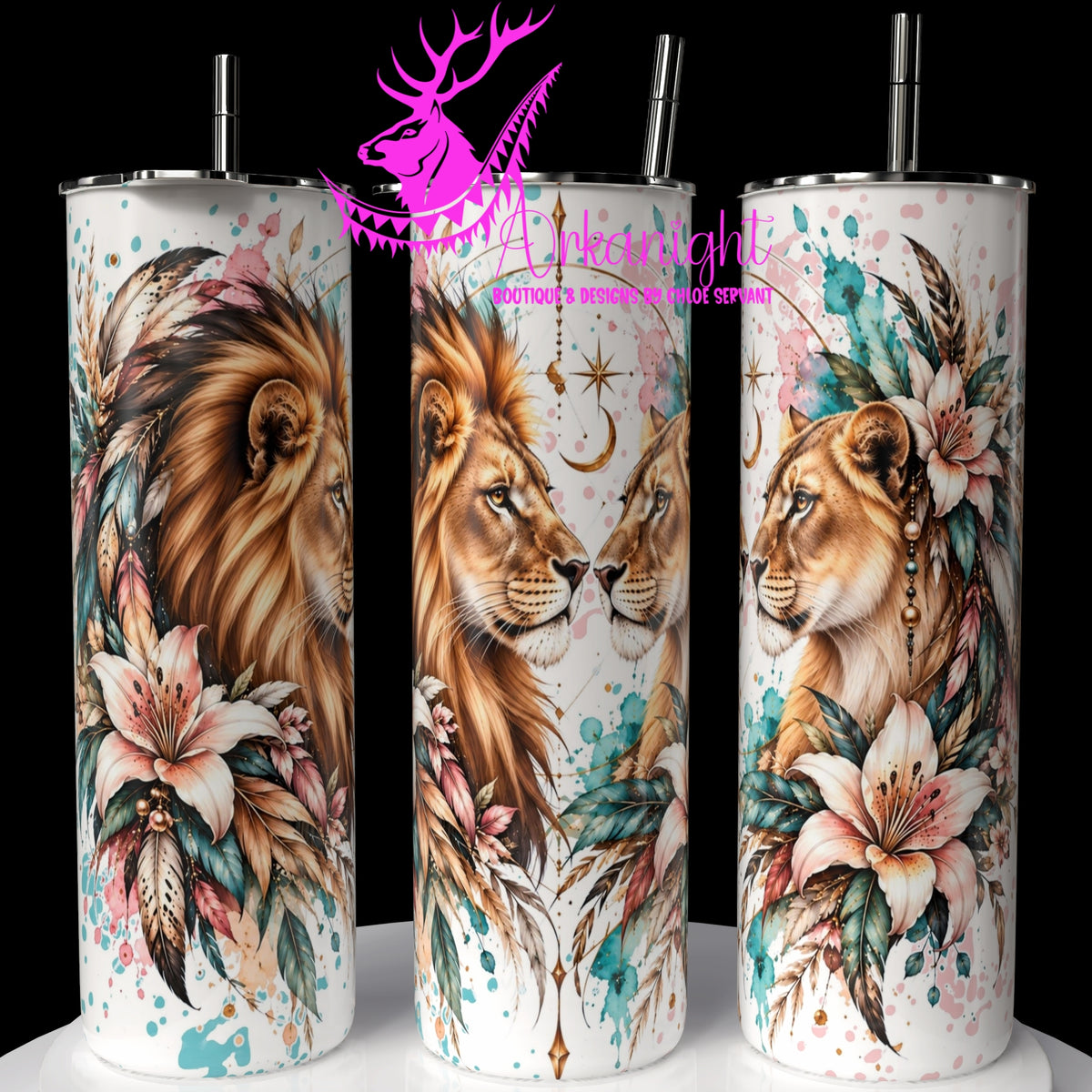 Gourde sur commande ♡ Collection   Animaux - Cycle Lunaire ♡ Lion