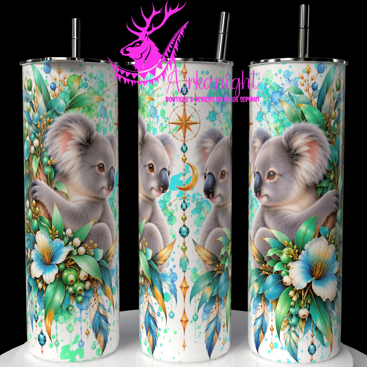 Gourde sur commande ♡ Collection   Animaux - Cycle Lunaire ♡ Koala