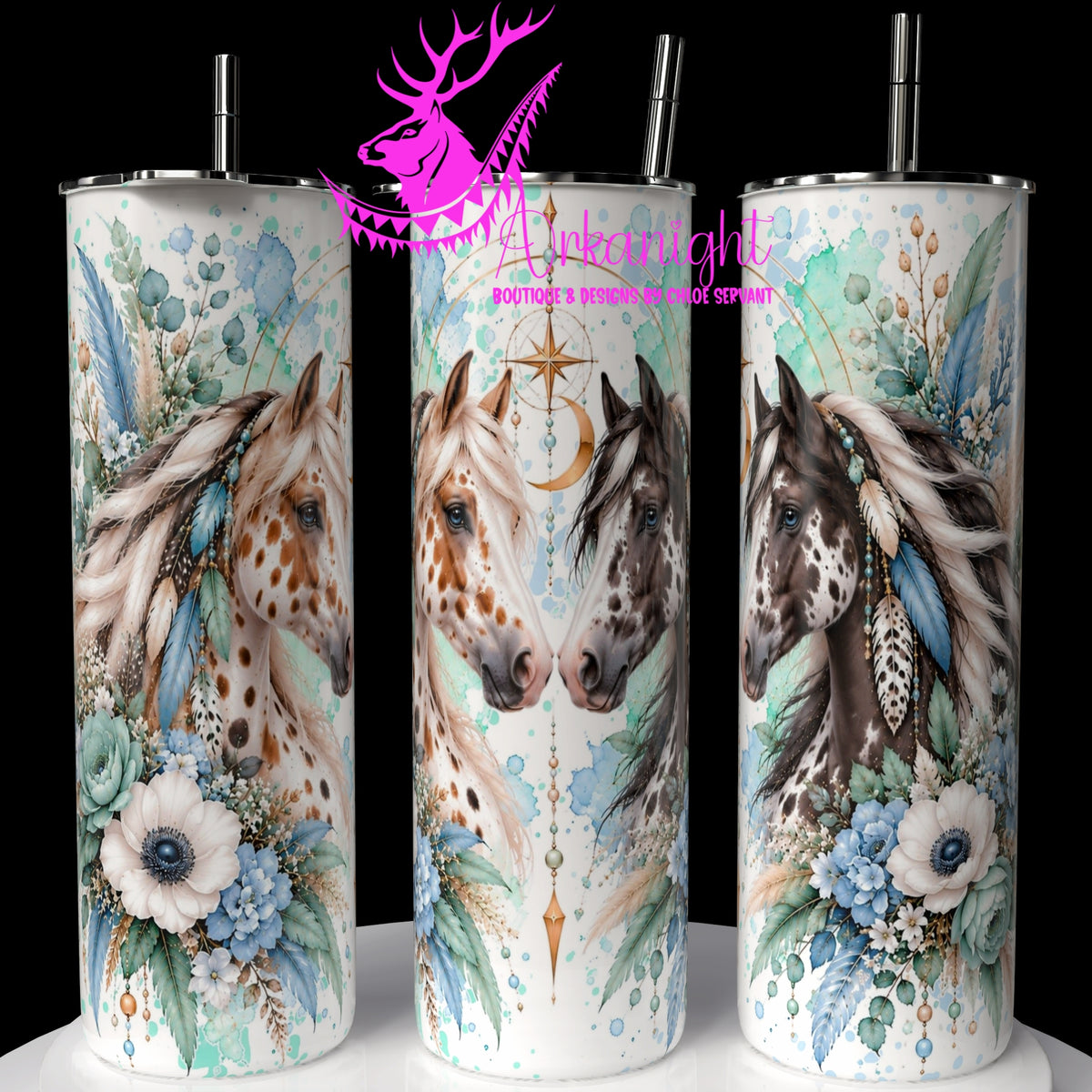 Gourde sur commande ♡ Collection   Animaux - Cycle Lunaire ♡ Chevaux ♡ Appaloosa