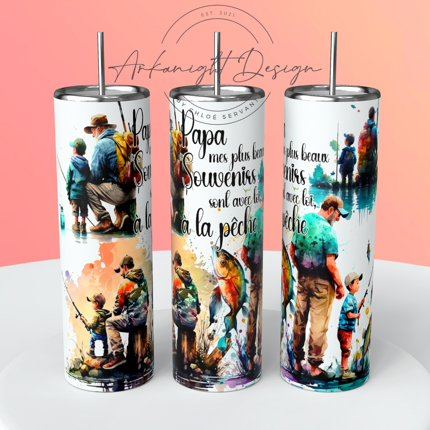 Papa et fils - Pêche