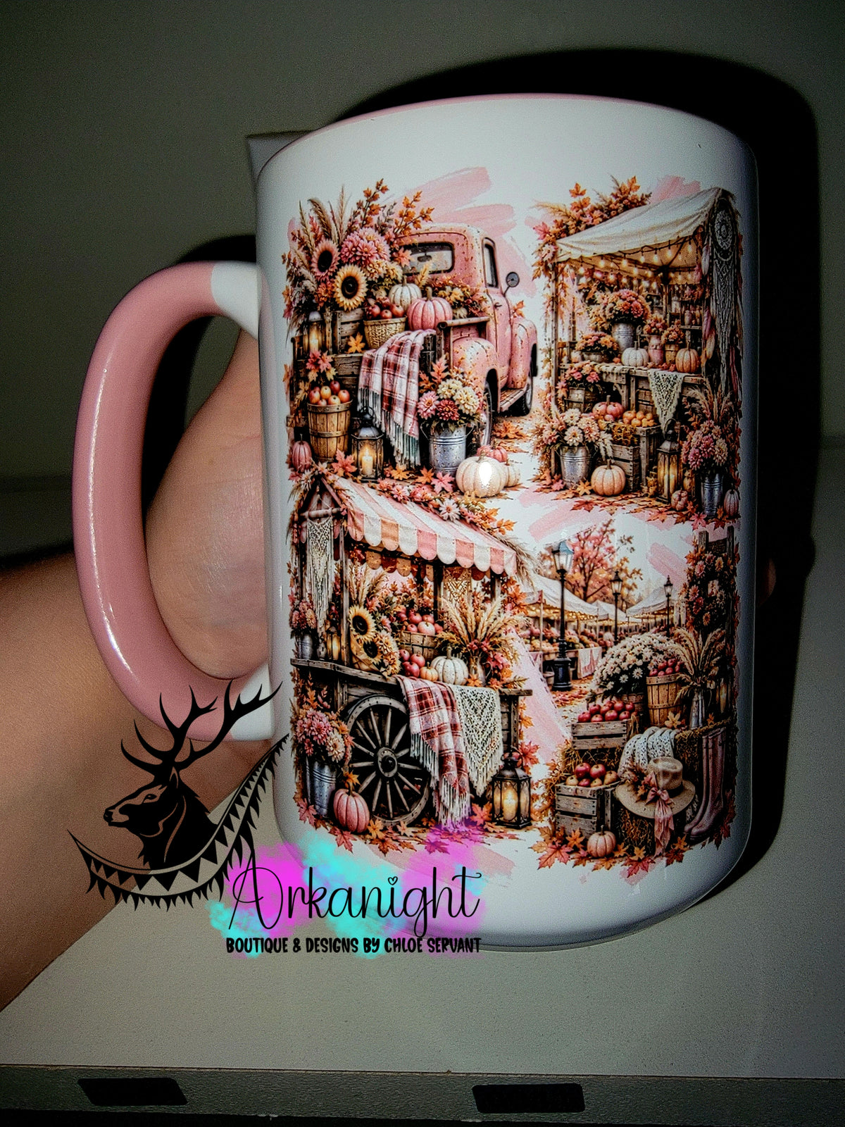 Tasse en céramique sur commande - Collection Automne et Halloween 2026 ♡ Marché D'automne Rose