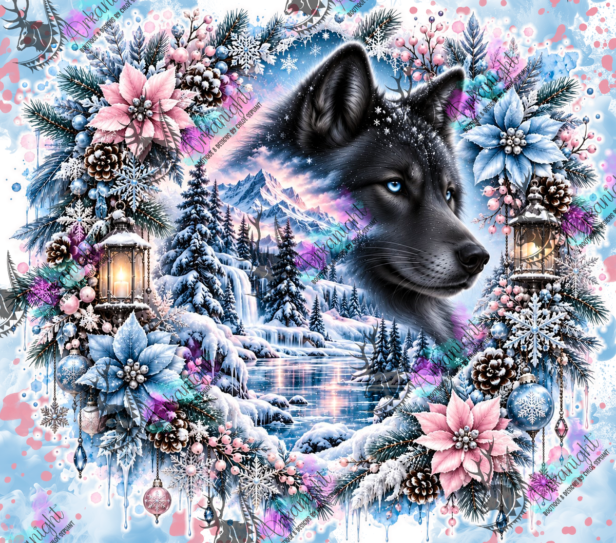 Numérique ♡Collection Hiver 2026-2027 ♡ Double Exposition ♡ Loup Noir