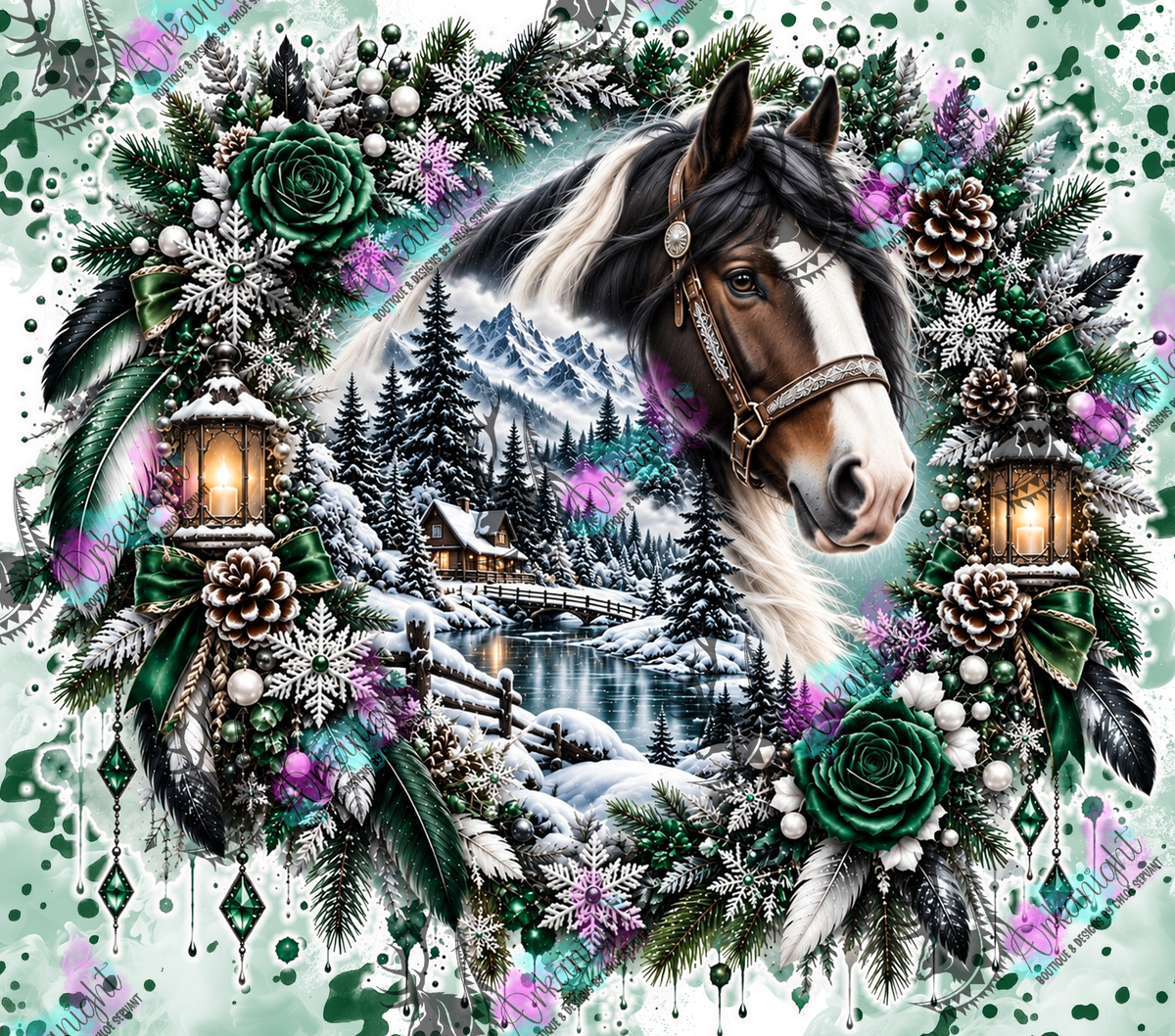 Numérique ♡Collection Hiver 2026-2027 ♡ Double Exposition ♡ Cheval Clydesdale