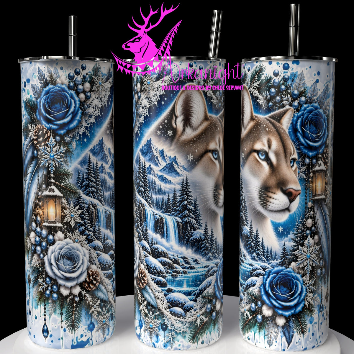 Gourde sur commande ♡ Collection  Hiver 2026-2027 ♡ Double Exposition Hiver ♡ Cougar