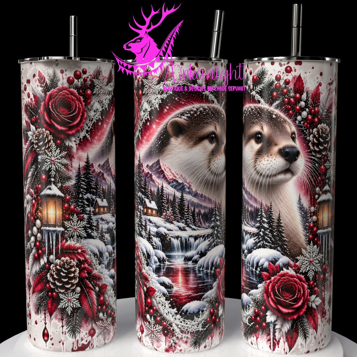 Gourde sur commande ♡ Collection  Hiver 2026-2027 ♡ Double Exposition Hiver ♡ Loutre