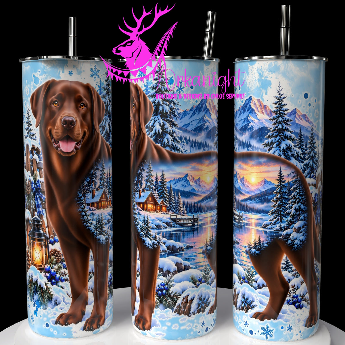 Numérique ♡Collection Hiver 2026-2027 ♡ Double Exposition au chalet ♡ Labrador Brun