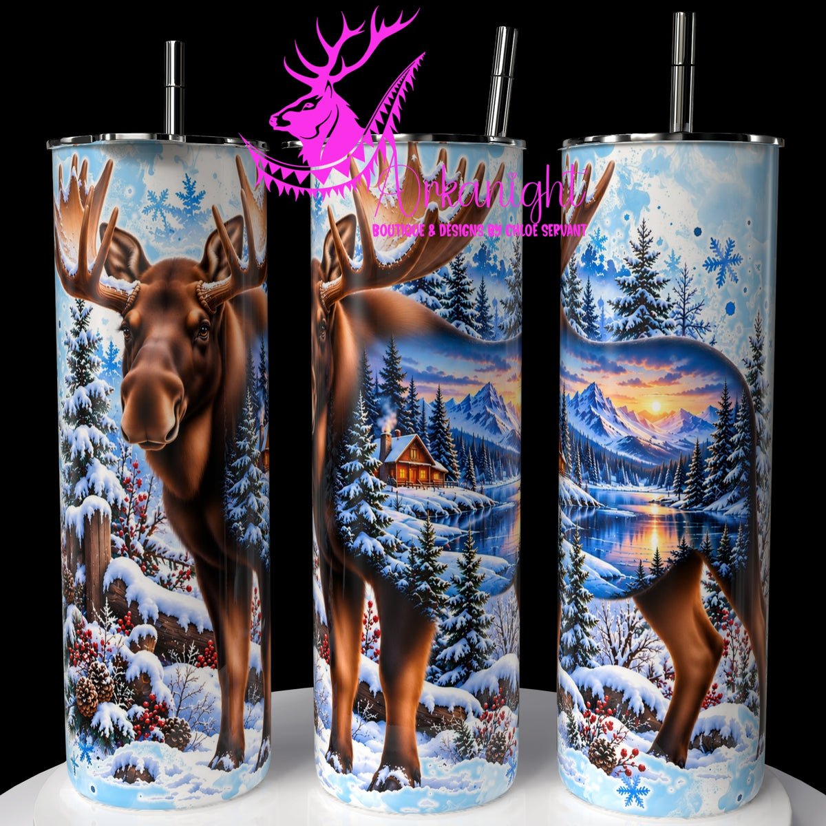 Gourde sur commande ♡ Collection  Hiver 2026-2027 ♡ Double Exposition au Chalet ♡ Orignal