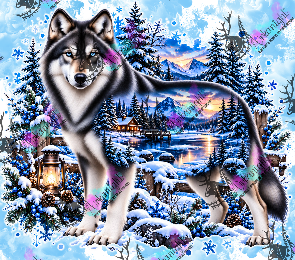 Numérique ♡Collection Hiver 2026-2027 ♡ Double Exposition au chalet ♡ Loup