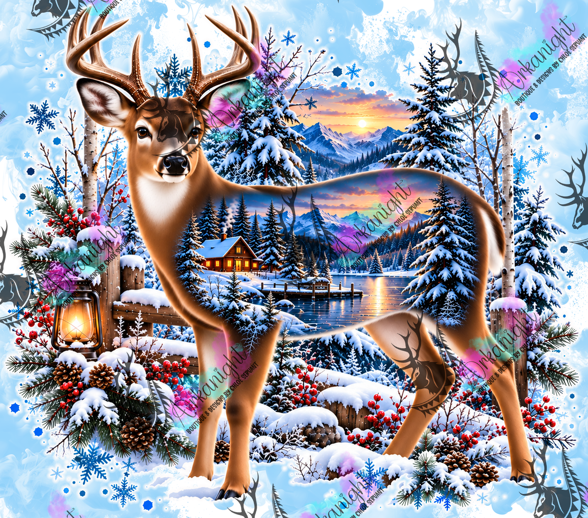 Numérique ♡Collection Hiver 2026-2027 ♡ Double Exposition au chalet ♡ Chevreuil