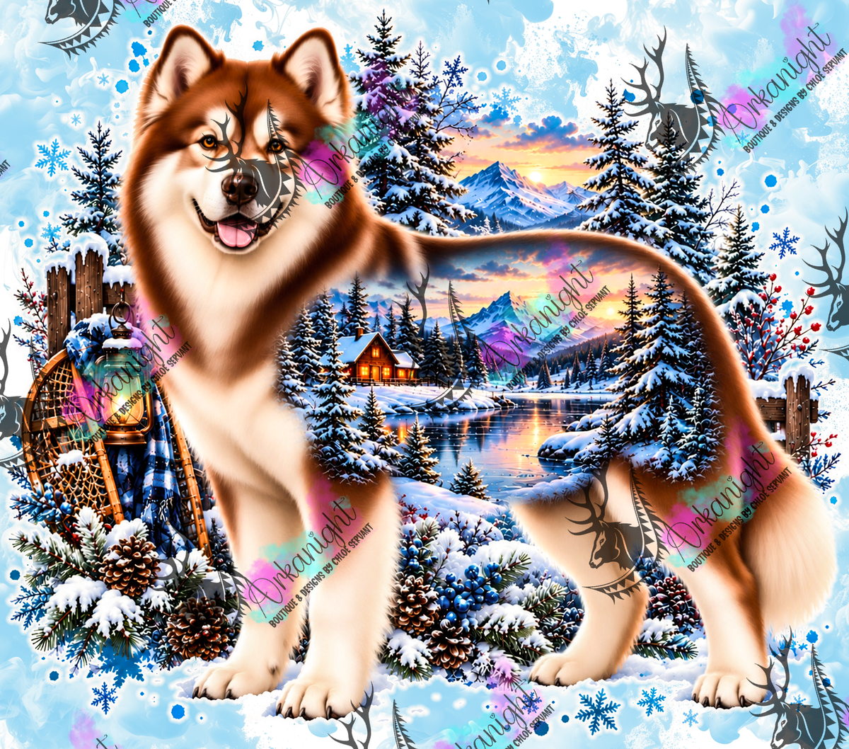 Numérique ♡Collection Hiver 2026-2027 ♡ Double Exposition au chalet ♡ Malamute
