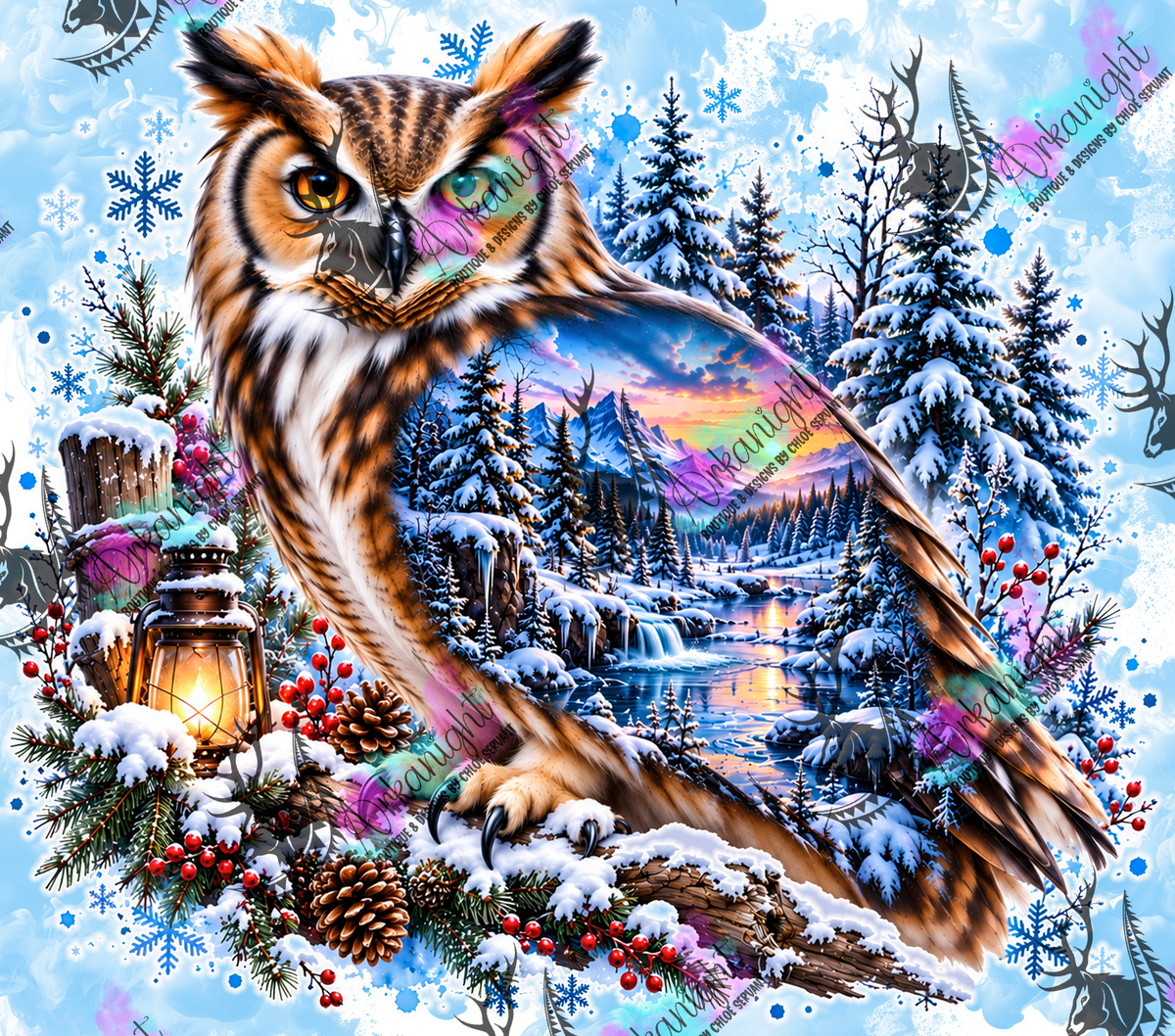 Numérique ♡Collection Hiver 2026-2027 ♡ Double Exposition au chalet ♡ Hiboux