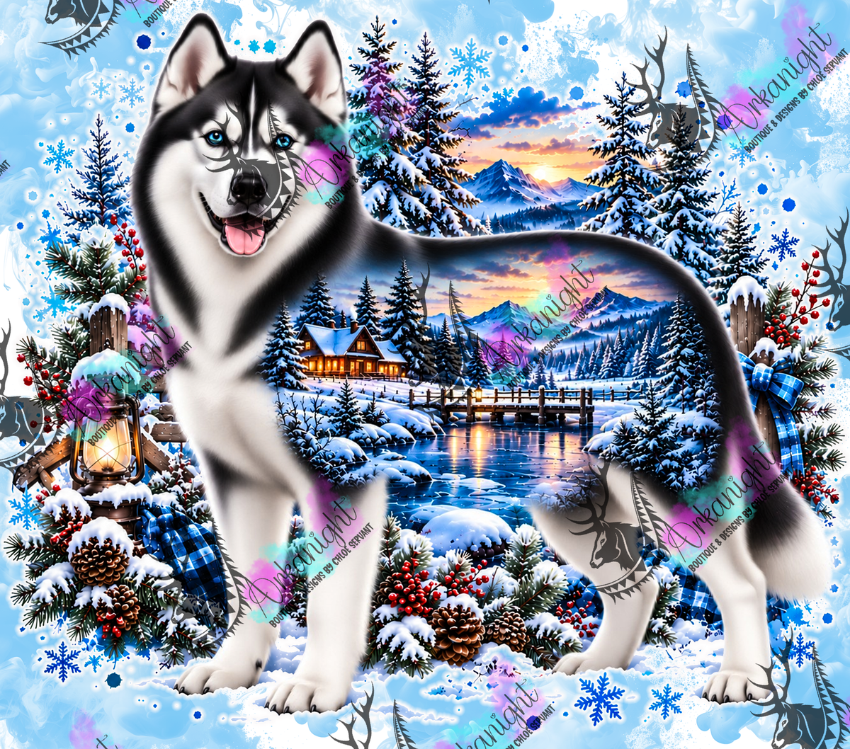 Numérique ♡Collection Hiver 2026-2027 ♡ Double Exposition au chalet ♡ Husky