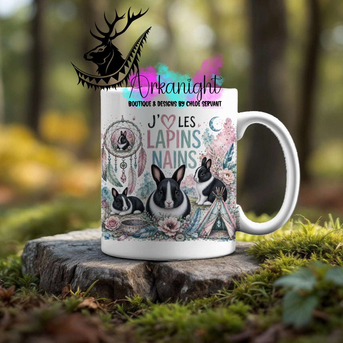 Numérique - Tasse en céramique - Collection Boho Capteur de rêve ♡ Lapin Nain 2