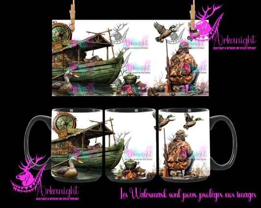 Tasse en céramique sur commande - Chasse aux Canards