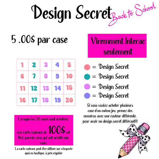 Design Secret - Thème Back To School - Case 1