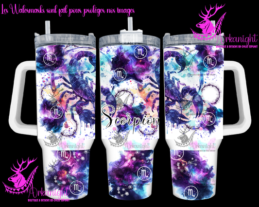 Gourde 40 oz sur commande - Zodiaque - Scorpion