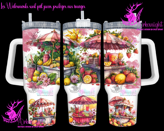 Gourde 40 oz sur commande - Strawberry Limonade Stand