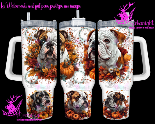 Gourde 40 oz sur commande - Autumn 2024 - English Bulldog