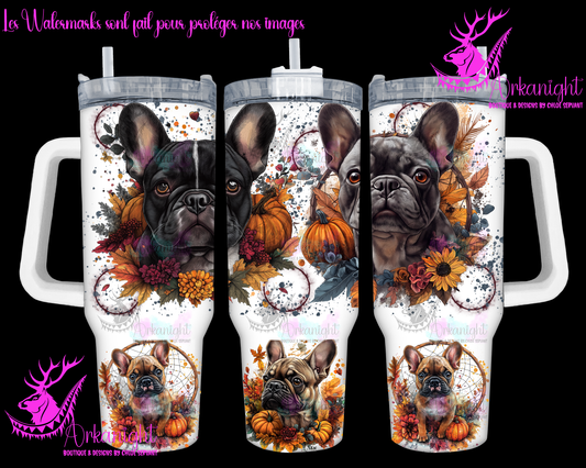 Gourde 40 oz sur commande - Autumn 2024 - French Bulldog