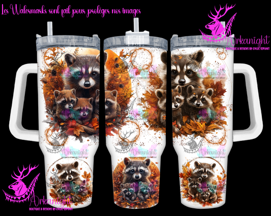 Gourde 40 oz sur commande - Autumn 2024 - Racoon