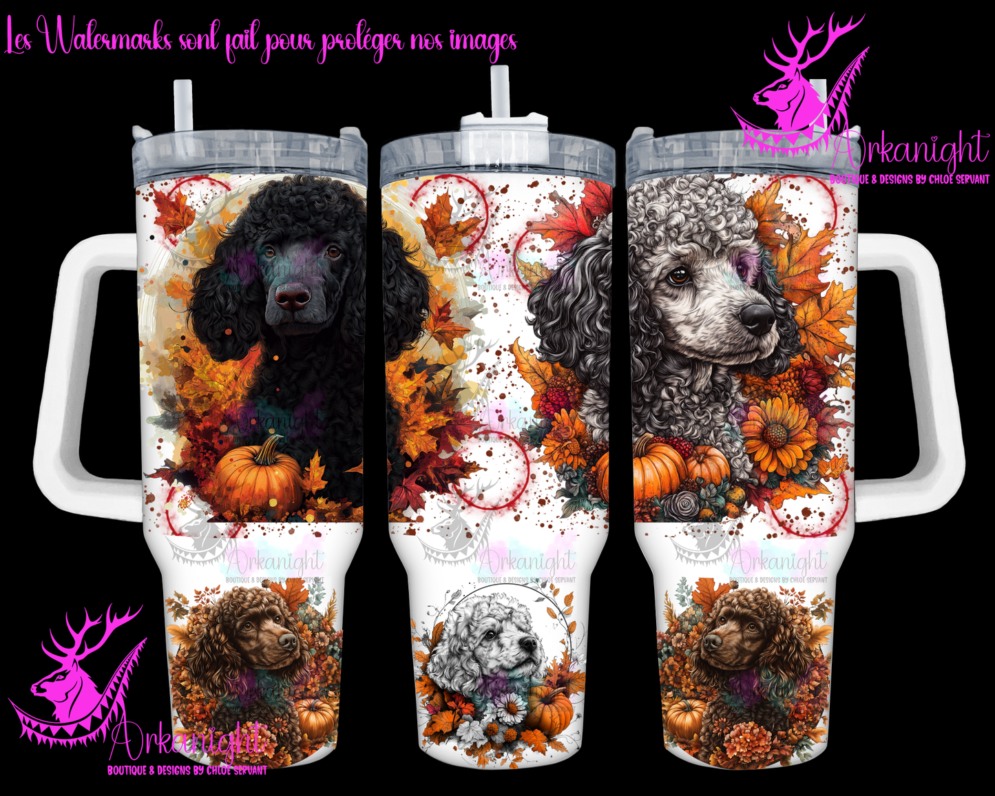Gourde 40 oz sur commande - Autumn 2024 - Poodle