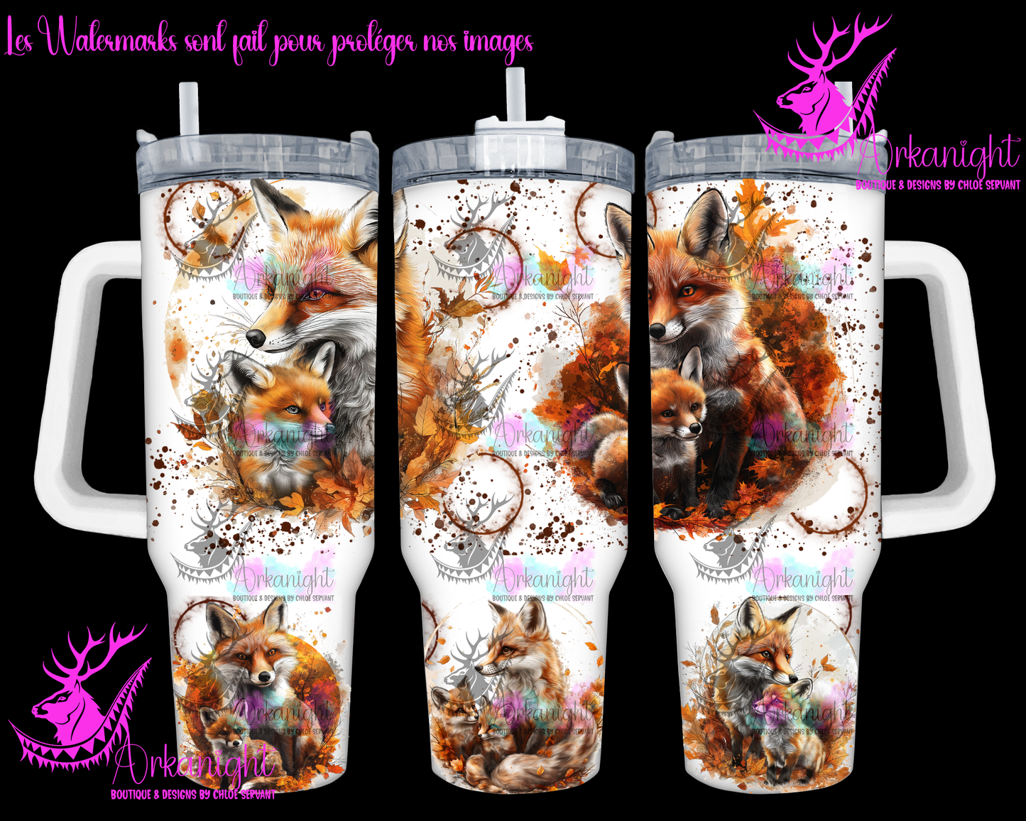 Gourde 40 oz sur commande - Autumn 2024 - Fox