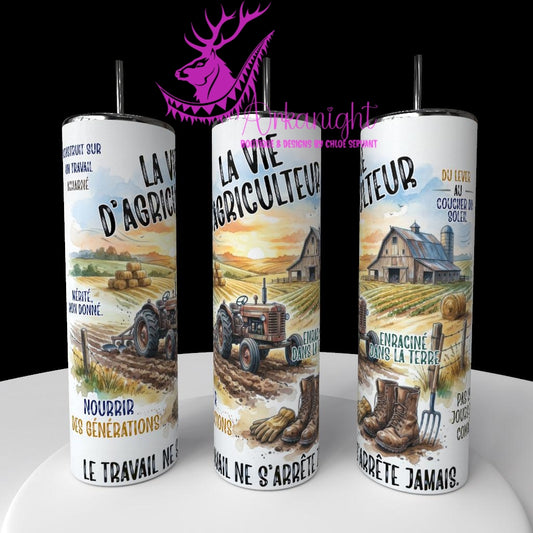 Gourde sur commande - Collection Métiers & Occupations - La vie d'agriculteur