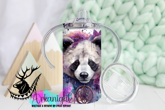 Gourde - Biberon Évolutif sur commande - Watercolor Boho Panda