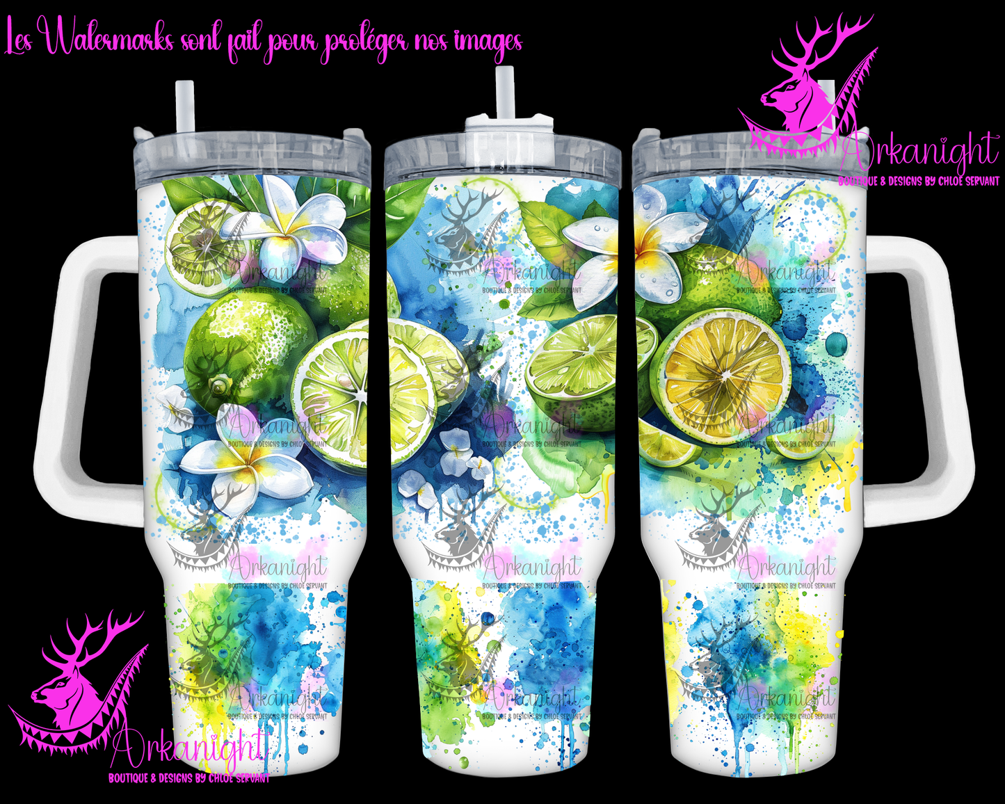 Numérique 40 oz - Watercolor lime