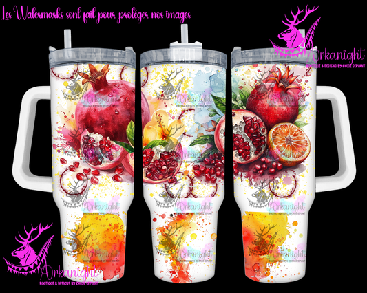 Numérique 40 oz - Watercolor Pomegrenate