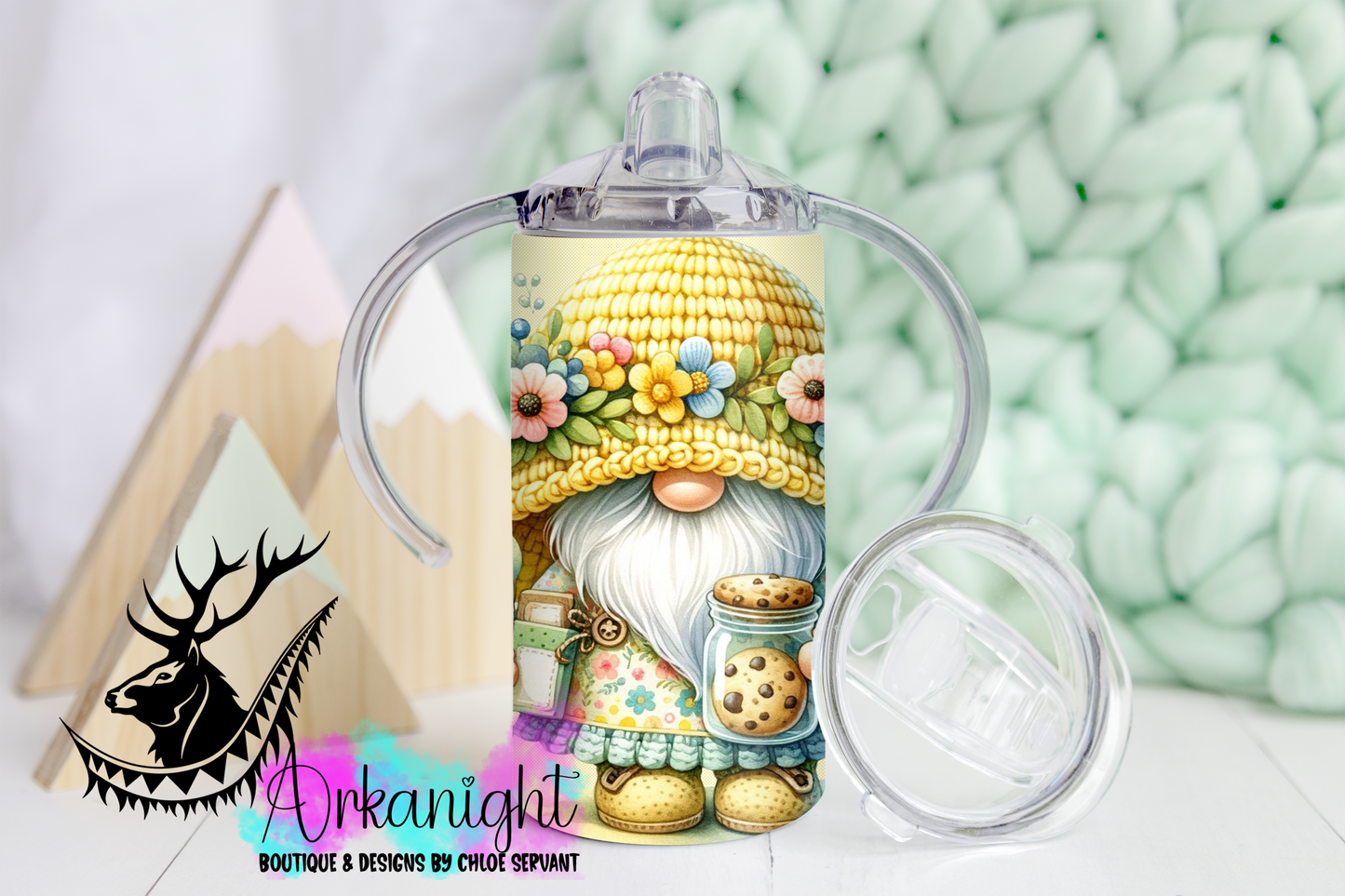 Gourde - Biberon Évolutif sur commande - Yellow Summer Gnome