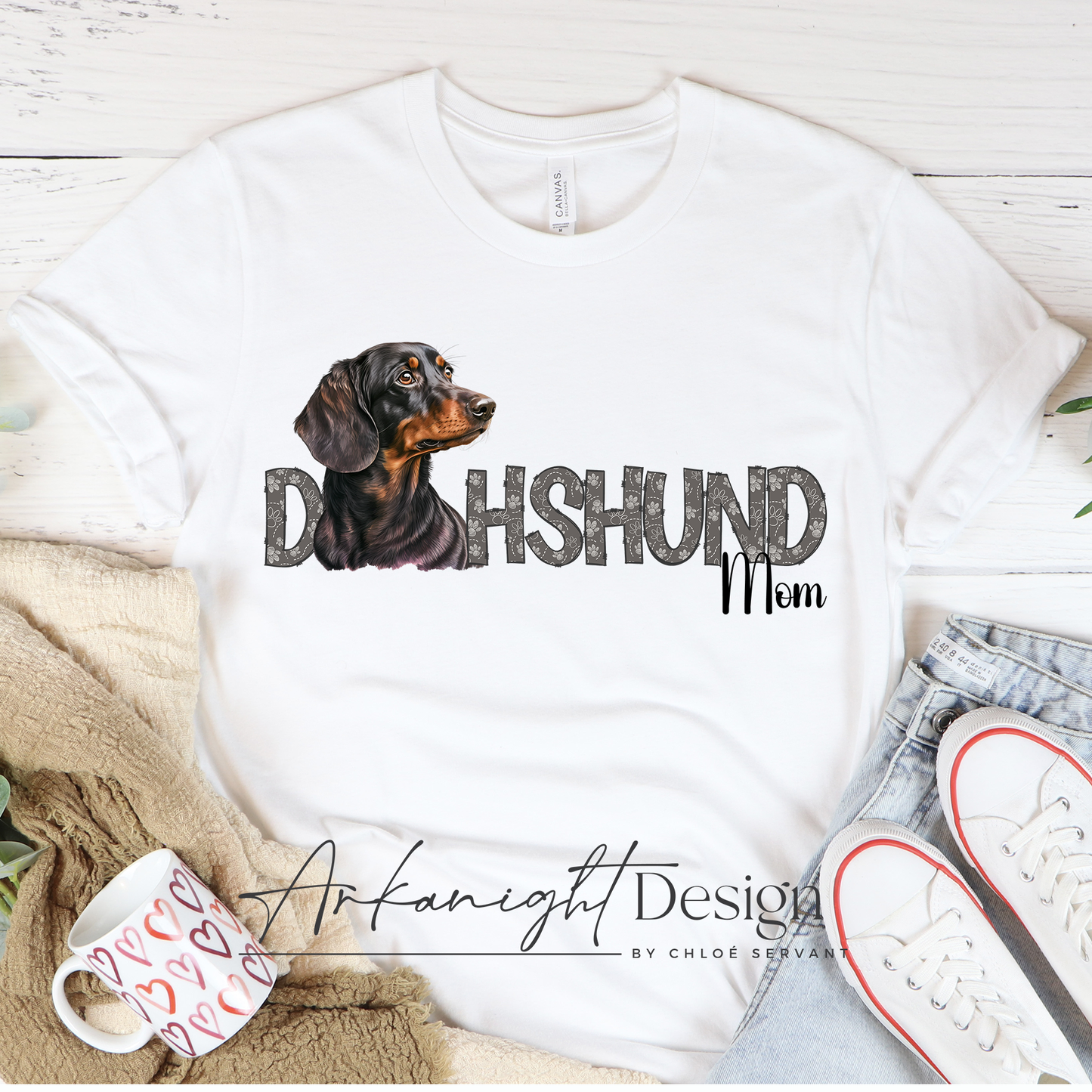 Dark Dachshund mom